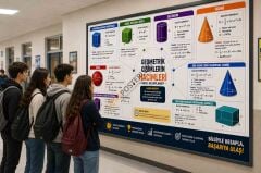Geometrik Cisimlerin Hacim Hesapları Okul Posteri