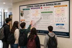 Cebirsel İfadeler ve Özdeşlikler Okul Posteri