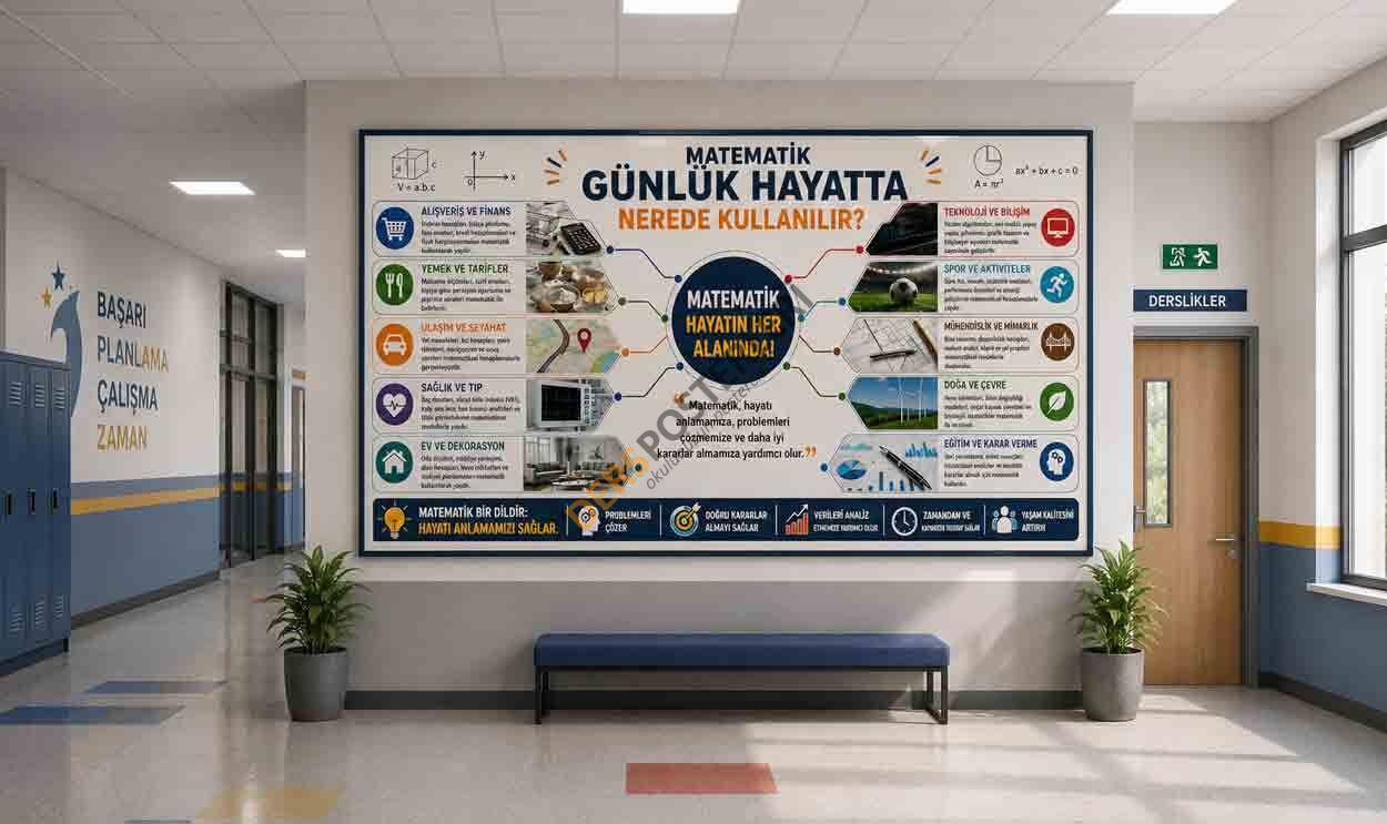 Matematik Günlük Hayatta Nerede Kullanılır Okul Posteri