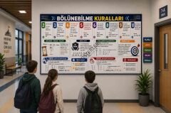 Bölünebilme Kuralları Matematik Okul Posteri