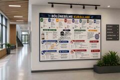 Bölünebilme Kuralları Matematik Okul Posteri
