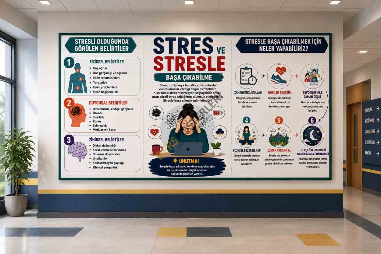 Stres ve Stresle Başa Çıkabilme Okul Posteri