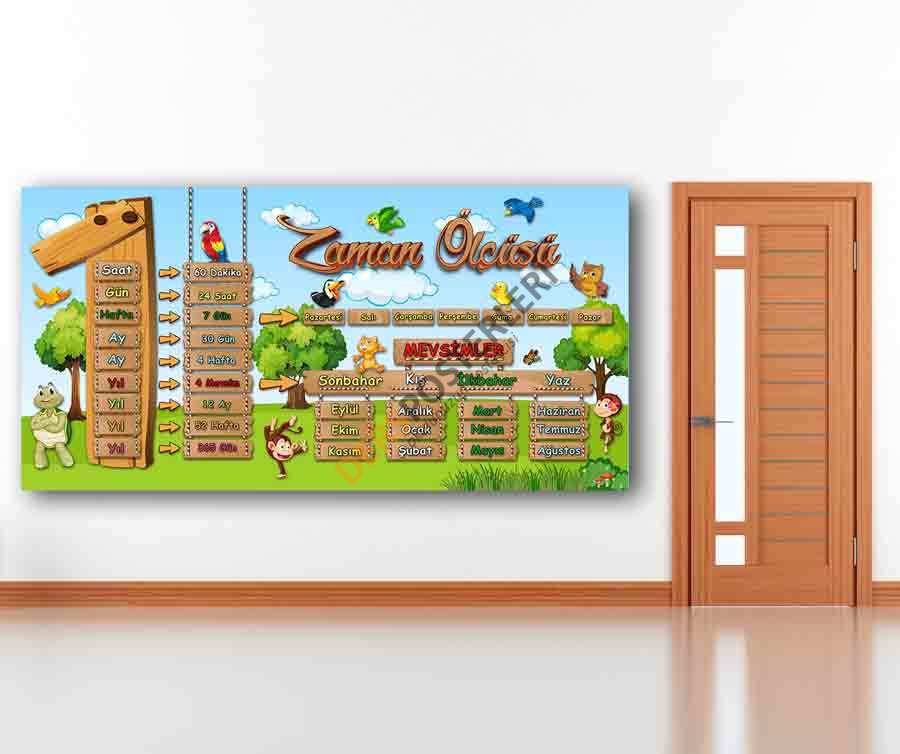 Zaman Ölçüsü Okul Posteri
