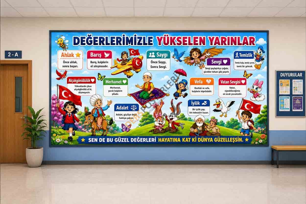 İlkokul Değerler Eğitimi Okul Posteri