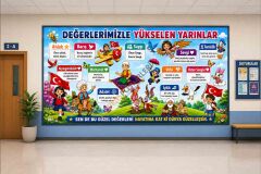 İlkokul Değerler Eğitimi Okul Posteri