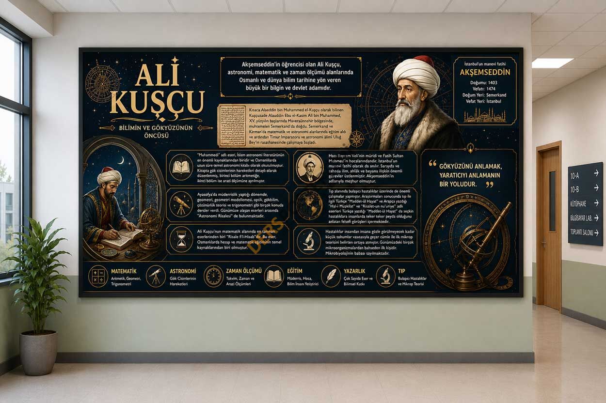 Ali Kuşçu ve Akşemseddin Okul Posteri