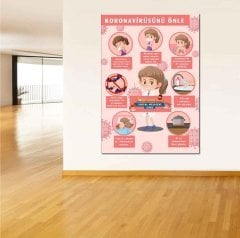Korona Virüs Korunma Yolları Okul Posteri