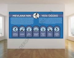 Mevlananın Yedi Öğüdü Okul Posteri