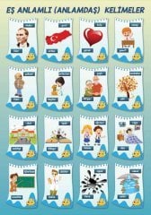 Eş Anlamlı Kelimeler Okul Posteri