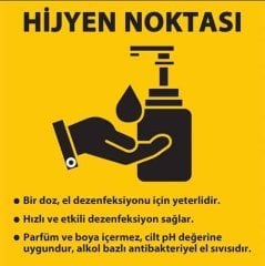 Korona Virüs Hijyen Noktası Sosyal Mesafe Bandı