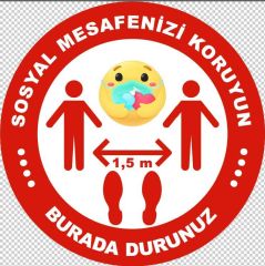 Korona Virüs Sosyal Mesafe Bandı-3