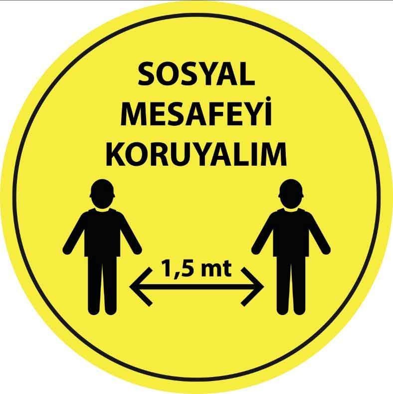 Korona Virüs Sosyal Mesafe Etiketi