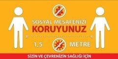Korona Virüs Sosyal Mesafe Etiketi