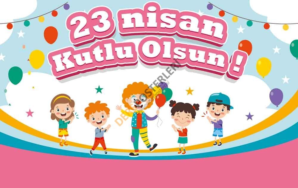 23 Nisan Okul Panosu Posteri