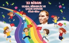23 Nisan Okul Panosu Posteri