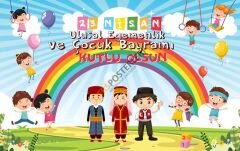 23 Nisan Okul Panosu Posteri