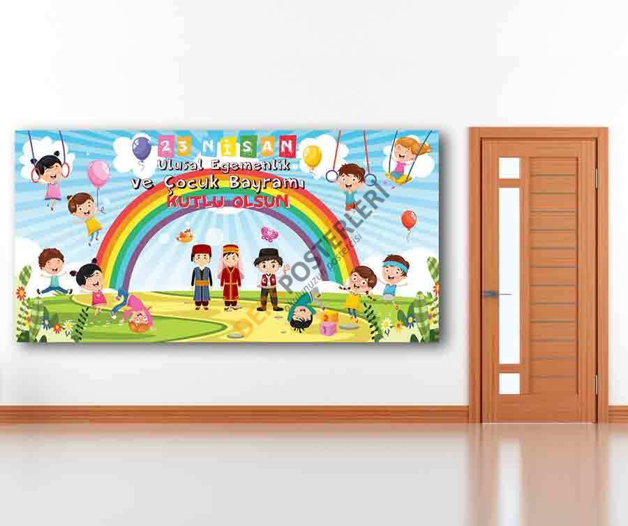 23 Nisan Okul Panosu Posteri