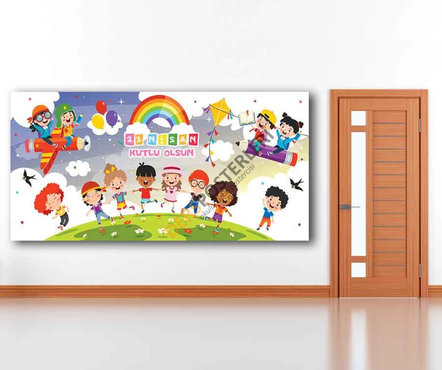 23 Nisan Okul Panosu Posteri