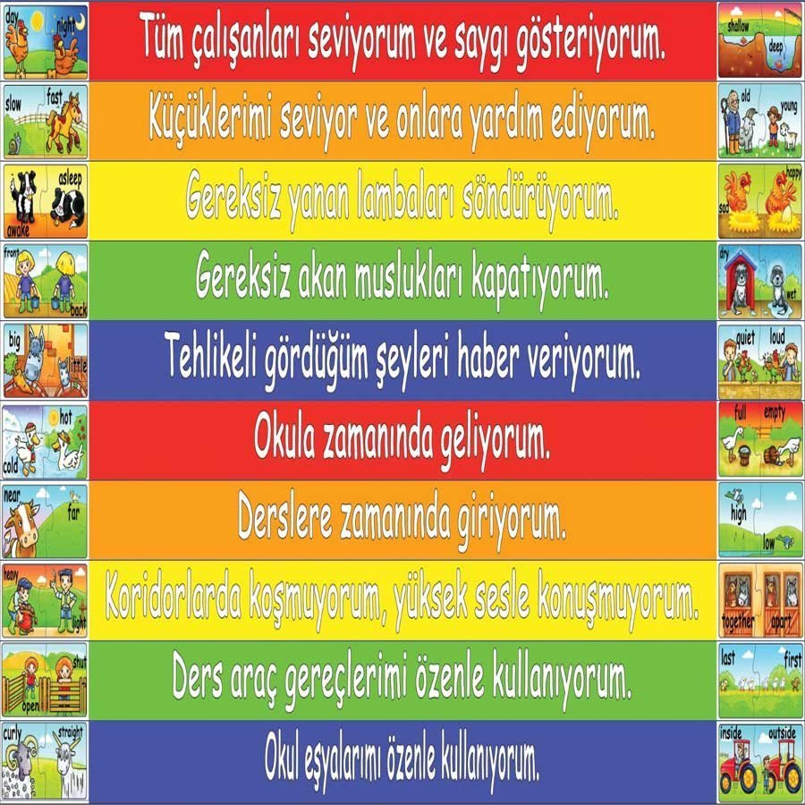 Okul Kuralları Merdiven Giydirme
