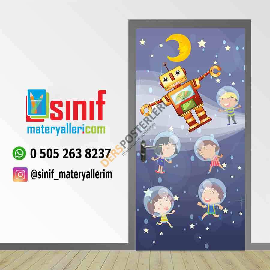 Robotik ve Kodlama Sınıfı Kapı Giydirmesi