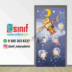 Robotik ve Kodlama Sınıfı Kapı Giydirmesi