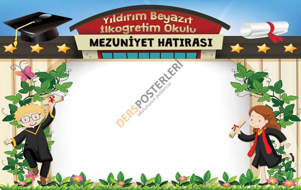 Mezuniyet Hatırası Arkalık Okul Posteri