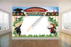 Mezuniyet Hatırası Arkalık Okul Posteri