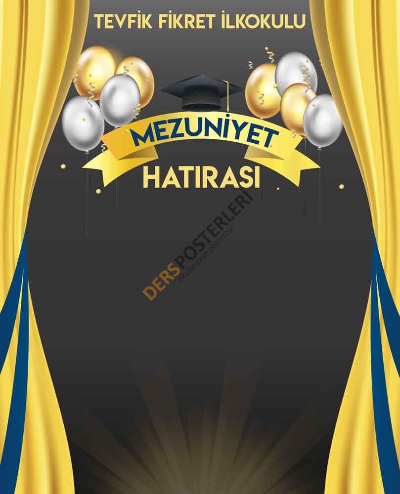 Mezuniyet Hatırası Arkalık Okul Posteri