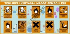 Tehlikeli Kimyasal Madde Sembolleri Okul Posteri