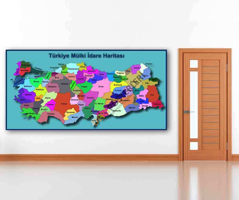 Türkiye Mülki İdare Haritası Okul Posteri