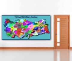 Türkiye Mülki İdare Haritası Okul Posteri