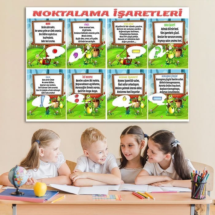 Noktalama İşaretleri Ders Afişi Poster