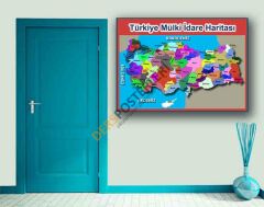 Türkiye Haritası Ders Afişi Poster